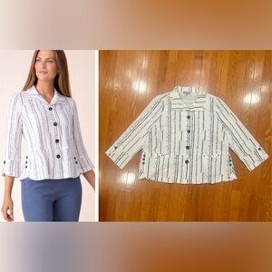 Habitat Clothes To Live In Tulip Hem Swing Jacket Womens Medium 22014 Shirt Top